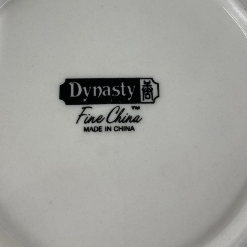 Newcor Dynasty Fine Porcelain & Silver China 20-Piece Dinnerware Set Serves 4 - Picture 6 of 8